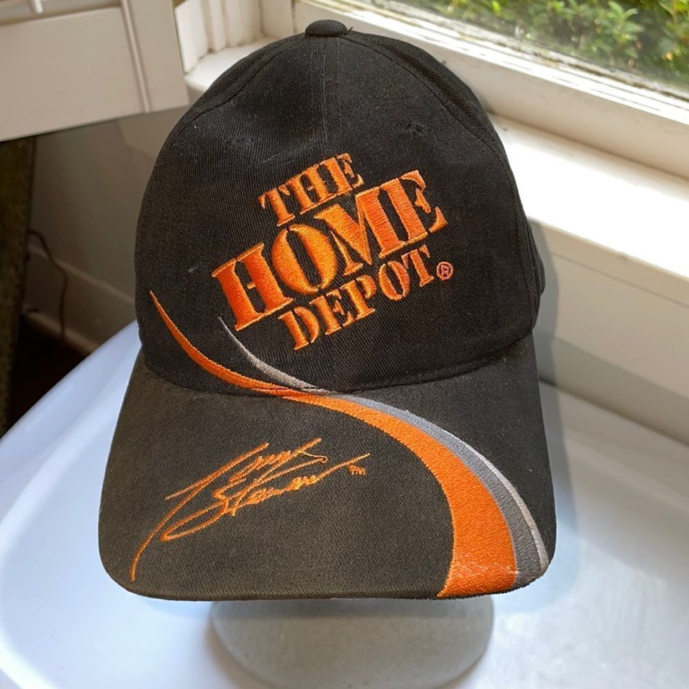 Vtg‎ NASCAR The Home Depot Tony Stewart number 20 black cotton snap back cap